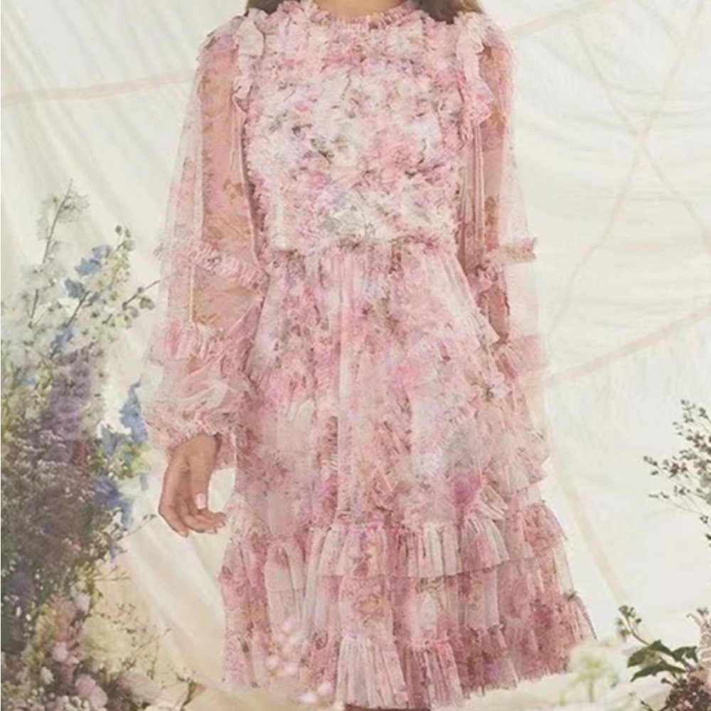 Modest Floral Spring Dress - Picture 2 of 3